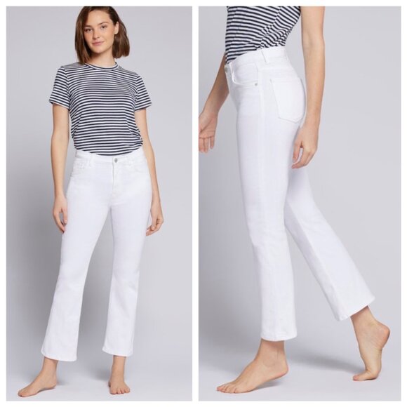 Current/Elliott Women's White Crop Flare Jeans, Size 28 - Picture 13 of 13